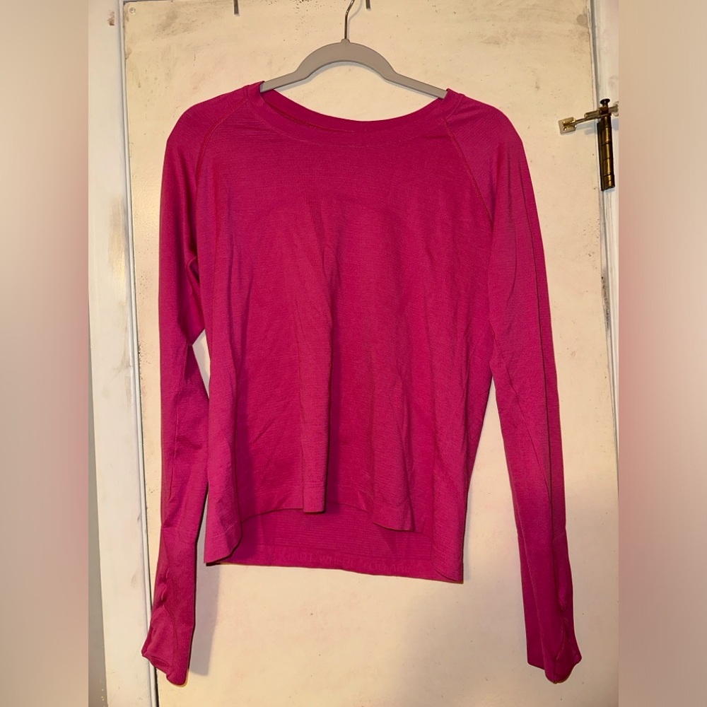 lululemon pink swiftly tech long sleeve